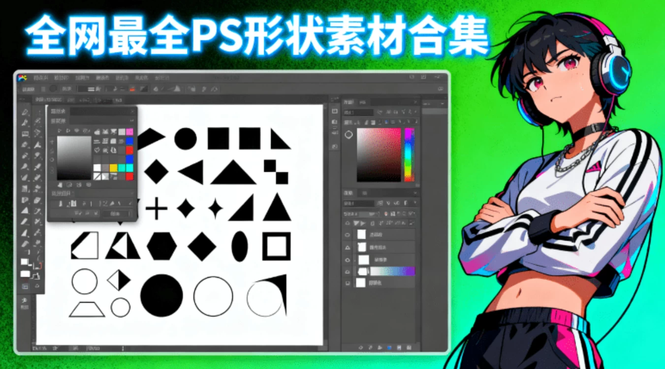 图片[1]-8400种ps自定义形状工具-侠聚阁资源网